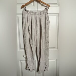 Free People / Beige Linen-Blend Trouser / 4